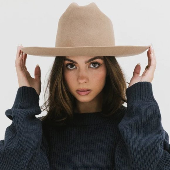 GIGI PIP Accessories - Gigi Pip Ezra Western Hat in Tan